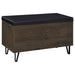 Brixton 2-door Padded Entryway Shoe Storage Bench Smoked Oak