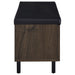 Brixton 2-door Padded Entryway Shoe Storage Bench Smoked Oak