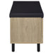 Brixton 2-door Padded Entryway Shoe Storage Bench White Oak