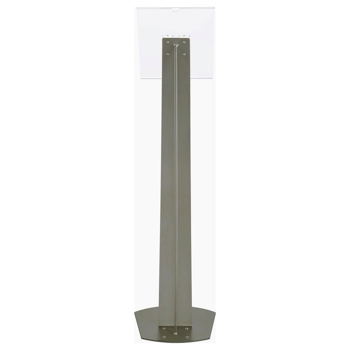 Duarto Clear Acrylic 8. 5 x 11 Inch Price Tag Display Stand Steel Frame Silver