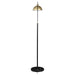 Gloria 74-inch Arched Dome Shade Metal Floor Lamp Black