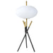 Layton White Orb Shade Tripod Table Lamp Black