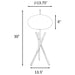 Layton White Orb Shade Tripod Table Lamp Black