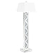 Carmen 65-inch Empire Mirrored Acrylic Floor Lamp Silver
