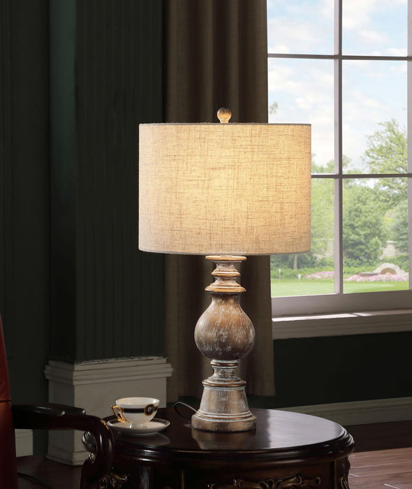 Brie 28-inch Drum Shade Urn Table Lamp Antique Gold