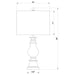 Brie 28-inch Drum Shade Urn Table Lamp Antique Gold