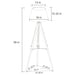 Dayton 56-inch Empire Shade Metal Tripod Floor Lamp Grey