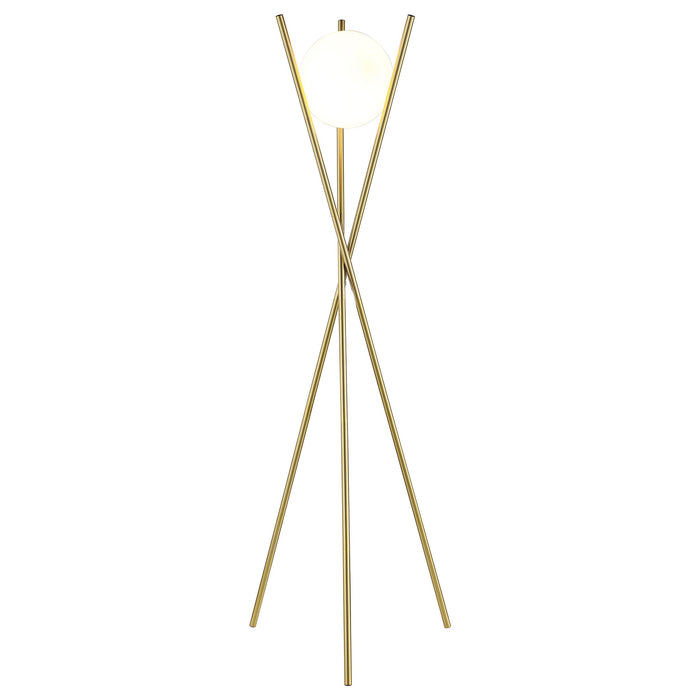 Yamileth 65-inch Spherical Bulb Metal Tripod Floor Lamp Gold