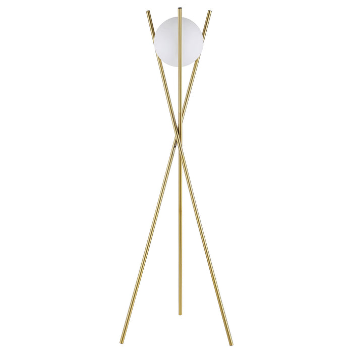 Yamileth 65-inch Spherical Bulb Metal Tripod Floor Lamp Gold