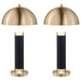 Conroe 28-inch Dome Shade Pillar Table Lamp Black (Set of 2)