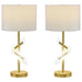 Kingsley 30-inch Drum Shade Table Lamp Gold (Set of 2)