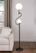 Dacki 69-inch Dual Spherical Bulb Metal Floor Lamp Black