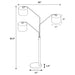 Jirou 84-inch Drum Shade Tree Floor Lamp Satin Nickel