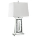 Ayelet 30-inch Tapered Shade Mirrored Table Lamp Silver