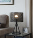 Chapin 19-inch Metal Mesh Drum Shade Table Lamp Black