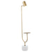 Jodie 55-inch Adjustable Floor Lamp Side Table Antique Brass