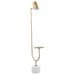 Jodie 55-inch Adjustable Floor Lamp Side Table Antique Brass