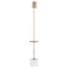 Jodie 55-inch Adjustable Floor Lamp Side Table Antique Brass