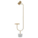 Jodie 55-inch Adjustable Floor Lamp Side Table Antique Brass