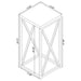 Edmund Square Accent Side Table White High Gloss and Chrome