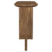 Fletcher Oval Solid Mango Wood Entryway Console Table Brown