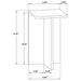 Bowdoin Genuine Marble Accent Side Table Grey