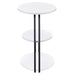 Hilly 3-tier Round Accent Side Table White and Black