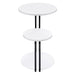 Hilly 3-tier Round Accent Side Table White and Black