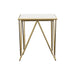 Bette 2-piece Marble Top Nesting Table Set White and Gold