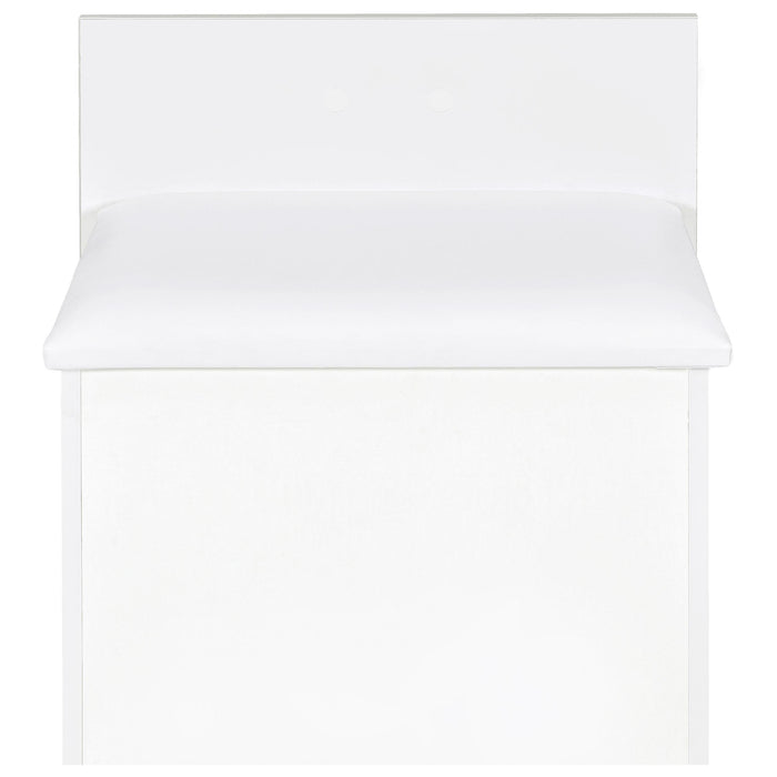 Danbury 3-drawer Makeup Vanity & Stool Set White High Gloss