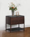 Zimmerlee 2-drawer Side Table with Shelf Rust Brown
