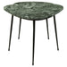Tobias 2-piece Triangular Marble Top Nesting Table Green
