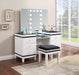 Talei 6-drawer Vanity Set with Lighting Black and White