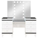 Talei 6-drawer Vanity Set with Lighting Black and White