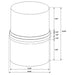 Bryce Round Metal Accent Side Table Rustic Black