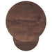 Yency 2-piece Round Mango Wood Nesting Table Set Dark Brown Mango