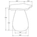 Perth 17-inch Side Table with Cloud-Shaped Top Off White