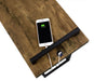 Maxwell C-shaped Side Table USB Charging Rustic Nutmeg