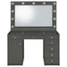 Acena 7-drawer Vanity Set with Lighting Grey High Gloss
