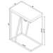 Sergio Engineered Wood C-Shaped Side Table Rustic Tobacco