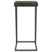 Carly Expandable Engineered Wood C-Shaped Side Table Grey
