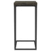 Carly Expandable Engineered Wood C-Shaped Side Table Grey