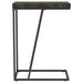 Carly Expandable Engineered Wood C-Shaped Side Table Grey