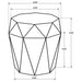 Jacinto Octagonal Solid Mango Wood Side Table Grey