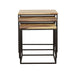 Belcourt 3-piece Square Nesting Tables Natural and Black