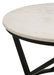 Miguel Round Marble Top Coffee Table White and Black
