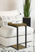 Beck Engineered Wood C-Shape Sofa Side Table Antique Nutmeg