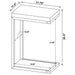Beck Engineered Wood C-Shape Sofa Side Table Antique Nutmeg