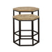 Adger 2-piece Hexagonal Nesting Tables Natural and Black