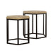 Adger 2-piece Hexagonal Nesting Tables Natural and Black